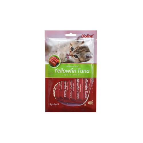 Bioline - 6x Snack Líquido Yellowfin Tuna y Scallop