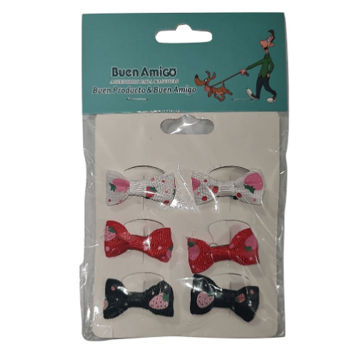 6 x Pinches Colores Fresas