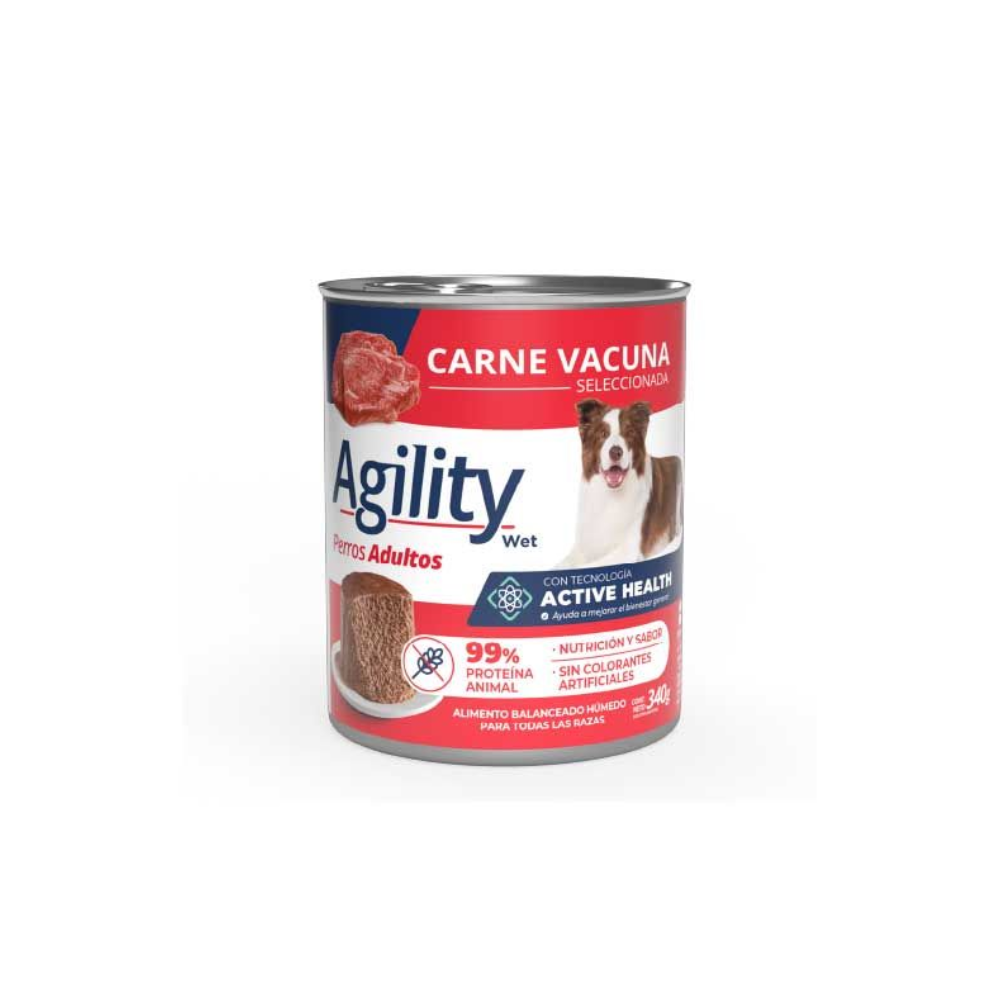 Agility - Lata Gato Adulto sabor Carne y Vacuno 340g