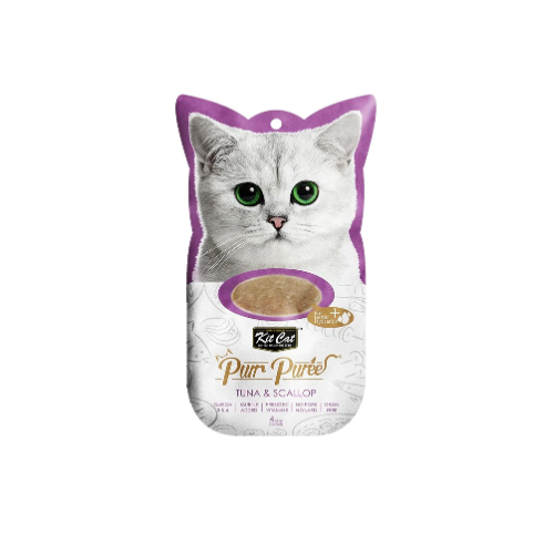 Kit Cat - Purr Purée Tuna & Scallop 4 x 15gr