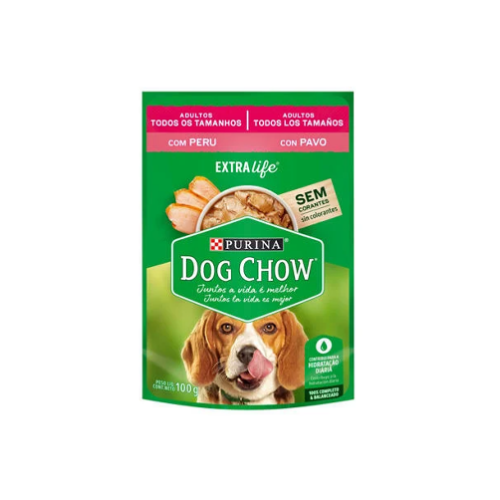 Purina - Sobre Dog Chow Adultos Todos los Tamaños con Pavo 100 g