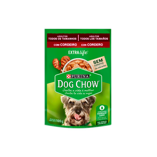 Purina - Sobre Dog Chow Adulto Todos los Tamaños Cordero 100 g