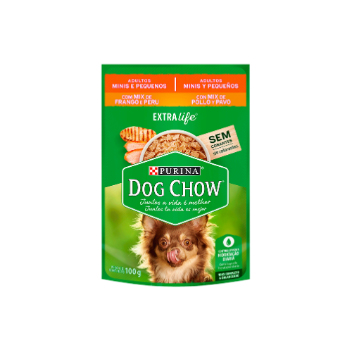Purina - Sobre Dog Chow Adulto Mini y Peq con Pollo y Pavo 100 g