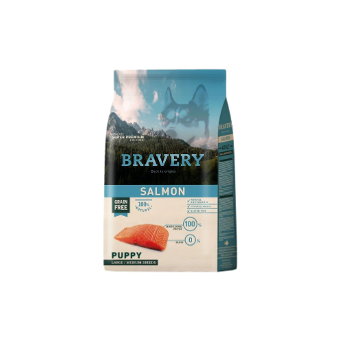 Bravery - Salmon Puppy Larg & Med 12 kg