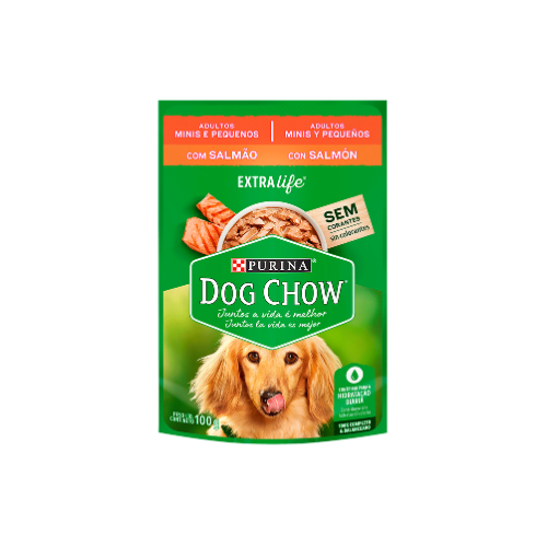 Purina - Sobre Dog Chow Adulto Mini y Pequeñas con Salmón 100 g