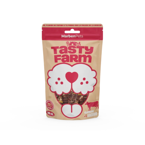 MarbenPets - Tasty Farm sabor hueso de calcio con vacuno 100g