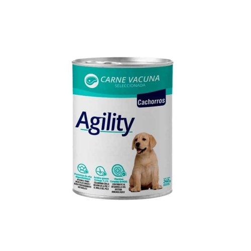 Agility - Lata Cachorro Sabor Carne Vacuna 340g