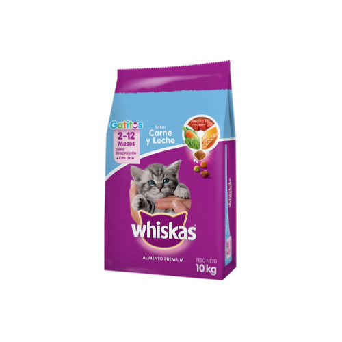 Whiskas - Gatitos Carne y Leche 10 kg
