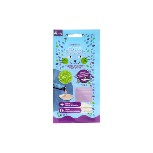 MarbenPets - Cat Snack sabor salmón con matababi