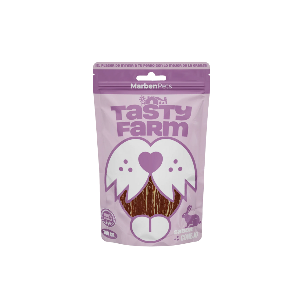 MarbenPets - Tasty Farm Sabor Tiritas de Conejo 100gr