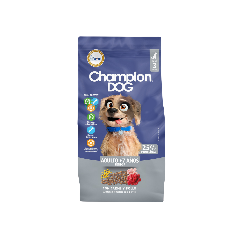 Champion Dog - Adulto +7 años Senior 18 kg