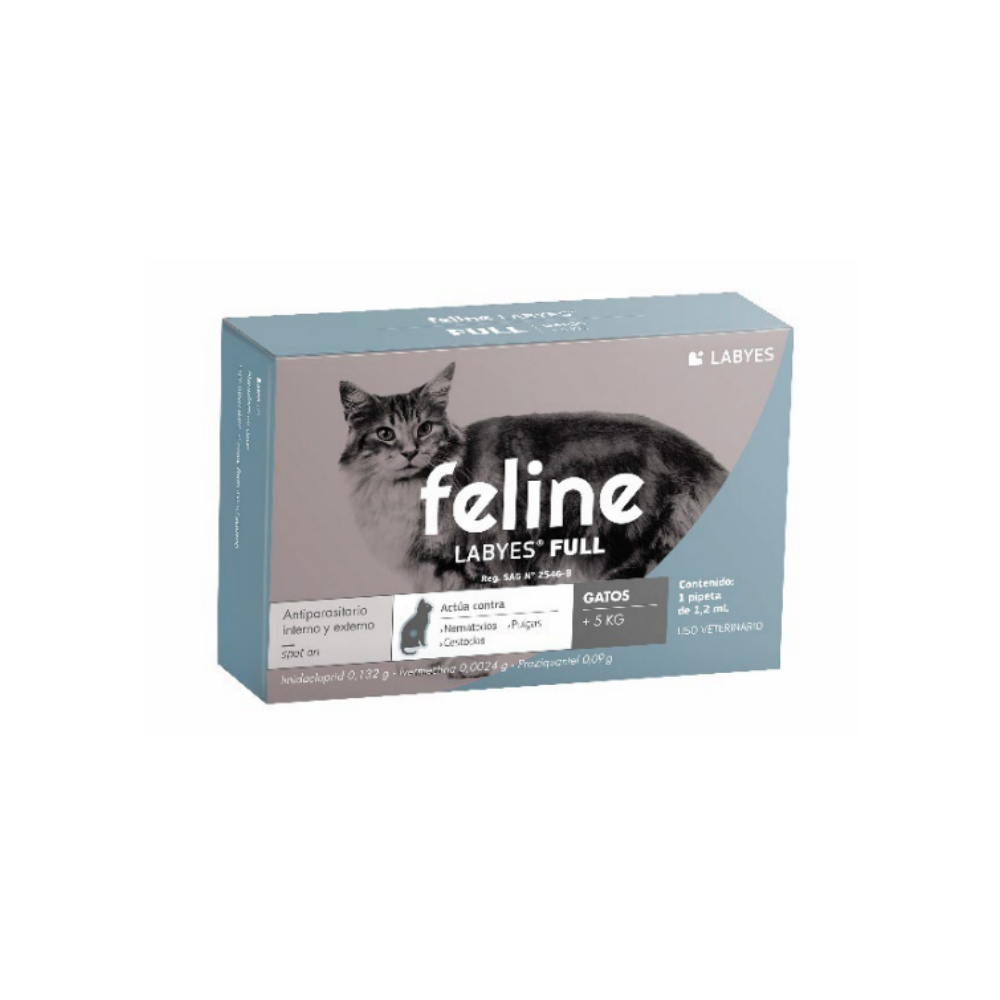 LABYES - Feline Antiparasitario Interno y Externo + 5k