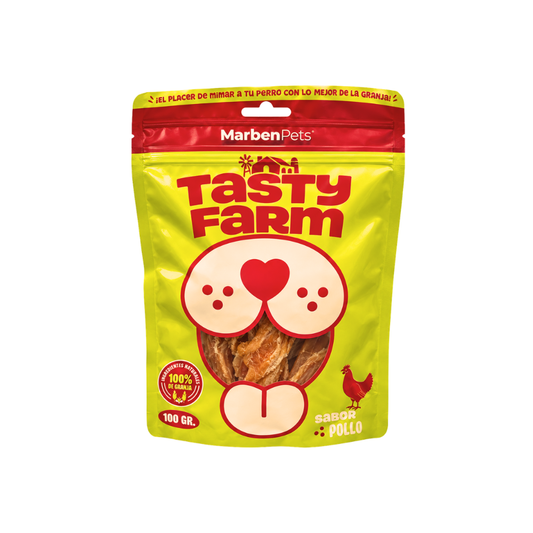 MarbenPets - Tasty Farm hueso con carnaza de pollo 100g