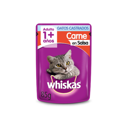 Whiskas - Sobre Adulto Castrados Carne  85 g