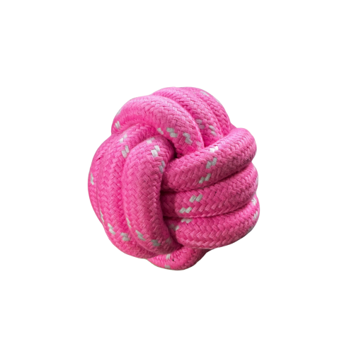 Pelota Cuerda Rosada Dog Toy