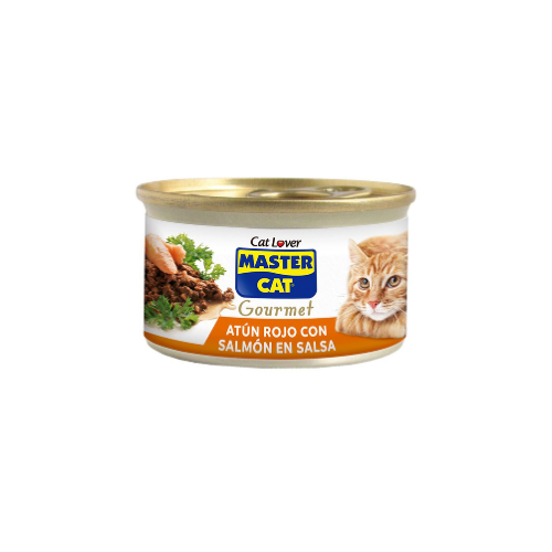 Master Cat - Lata Sabor Atún Rojo con Salmón en Salsa 85 g