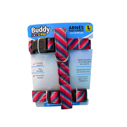 Buddy pets - Arnés talla L 2.5 x 50-80cm (Remate)