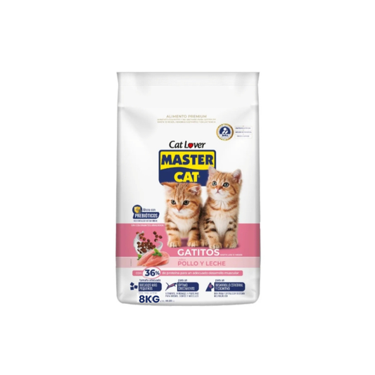 Master Cat gatito sabor pollo y leche 8k