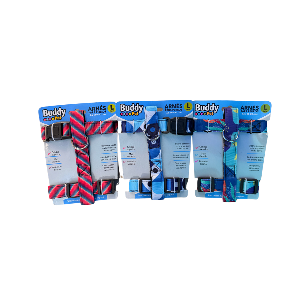 Buddy pets - Arnés talla L 2.5 x 50-80cm (Remate)