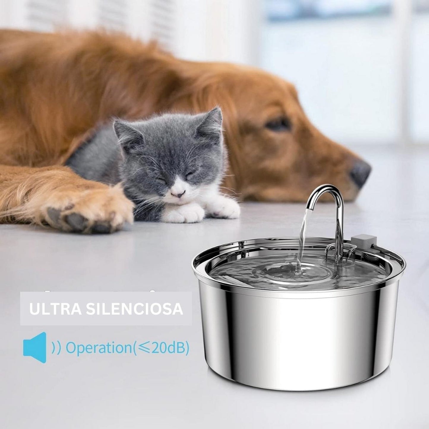 Pet Water Fountain 2.2L (Acero Inoxidable)