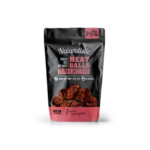 Naturalistic Dog - Meat balls Salmon y Sweet Potato 100 g