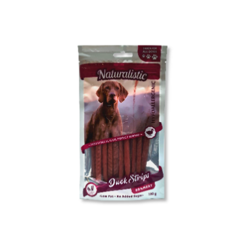 Naturalistic Dog - Duck Strips 100 g