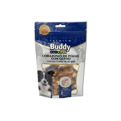 Buddy Pet - Corazones de Pollo con Queso 100 g