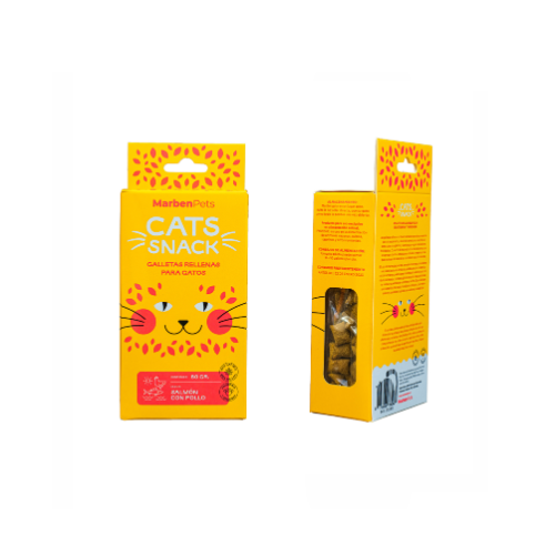 Marbenpets - Cats Snack Rellena Salmón con Pollo 80 g