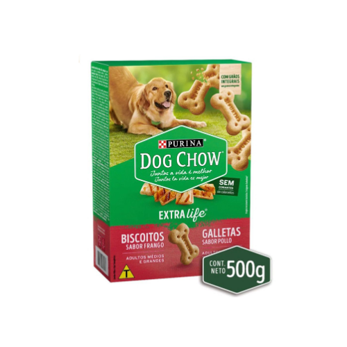 Purina - Dog Chow Galletas Pollo Med y Gra. 500 g