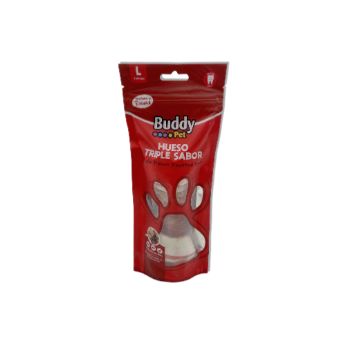 Buddy Pet - Hueso L Triple Sabor