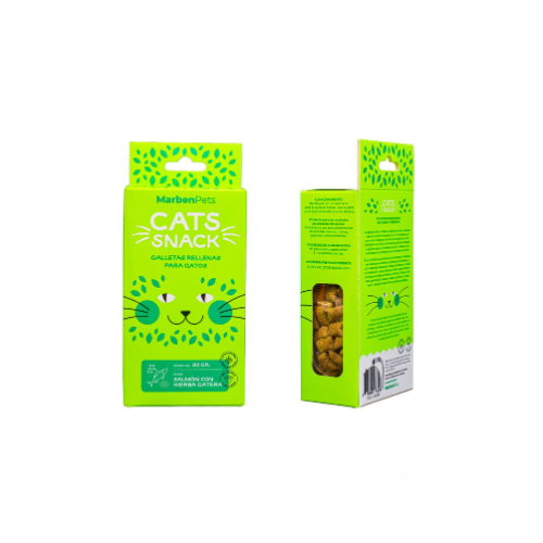 Marbenpets - Cats Snack Rellena Salmón con Hierba Gatera 80 g