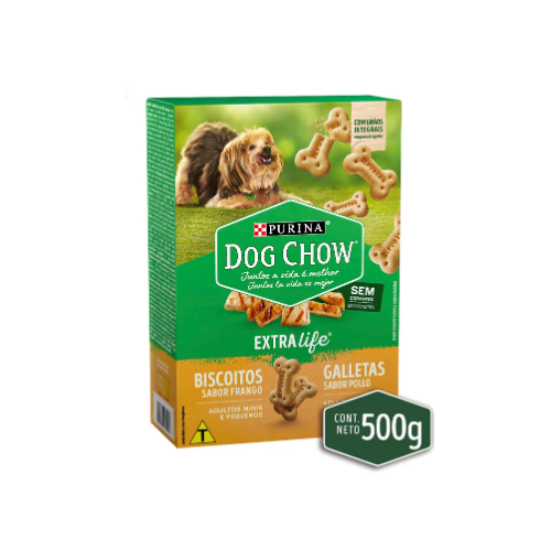 Purina - Dog Chow Galletas Pollo Min. Y peq. 500g